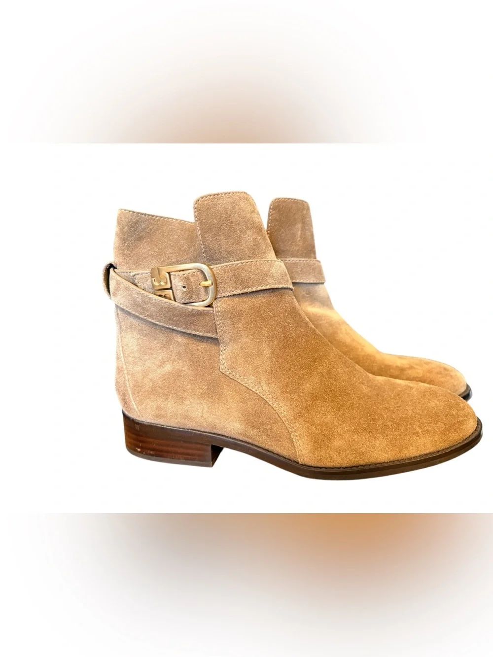 Tory Burch Brooke Ankle Suede Bootie Boots River Rock Brown 8
